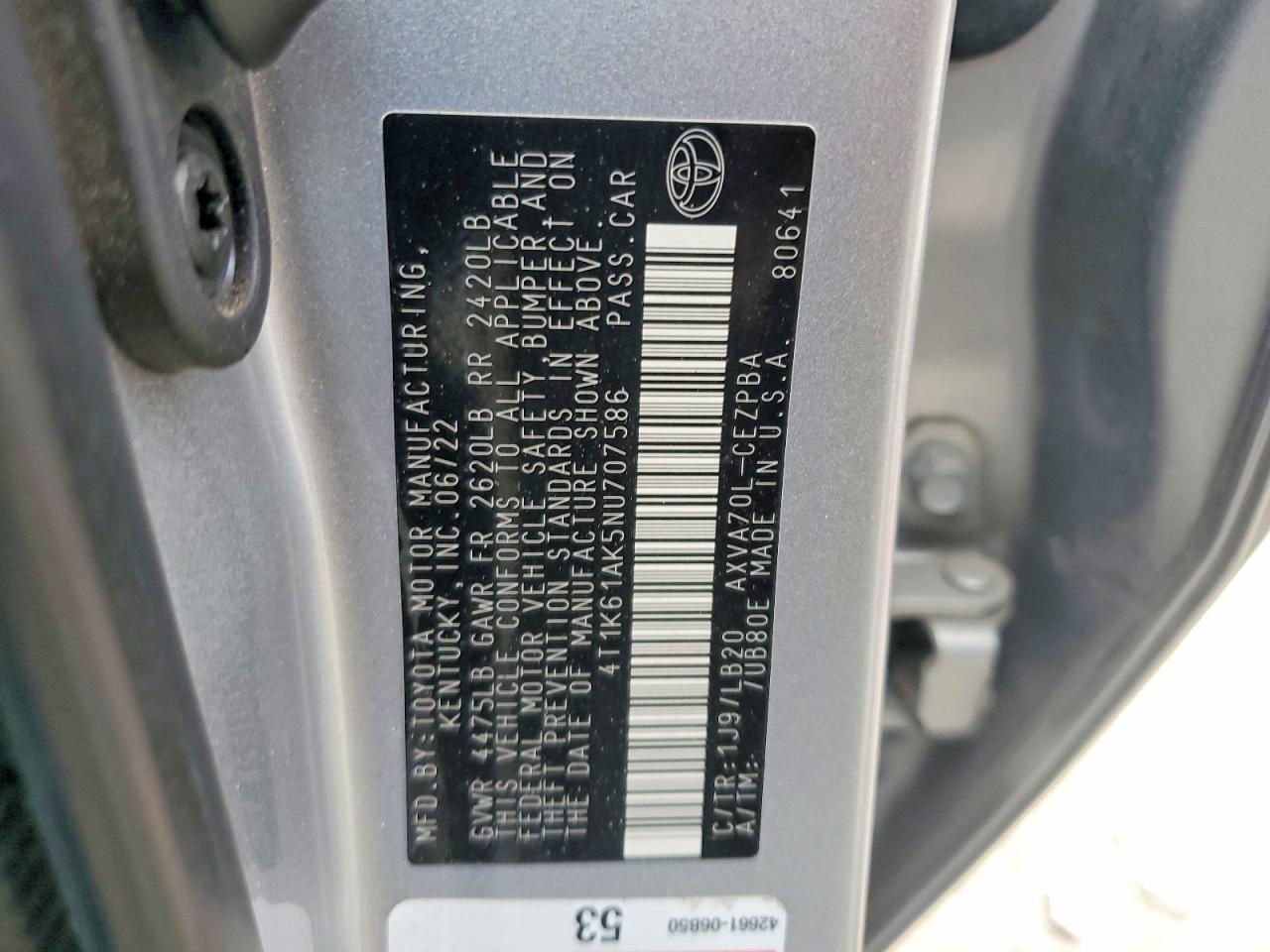 2022 TOYOTA CAMRY XSE photo 13