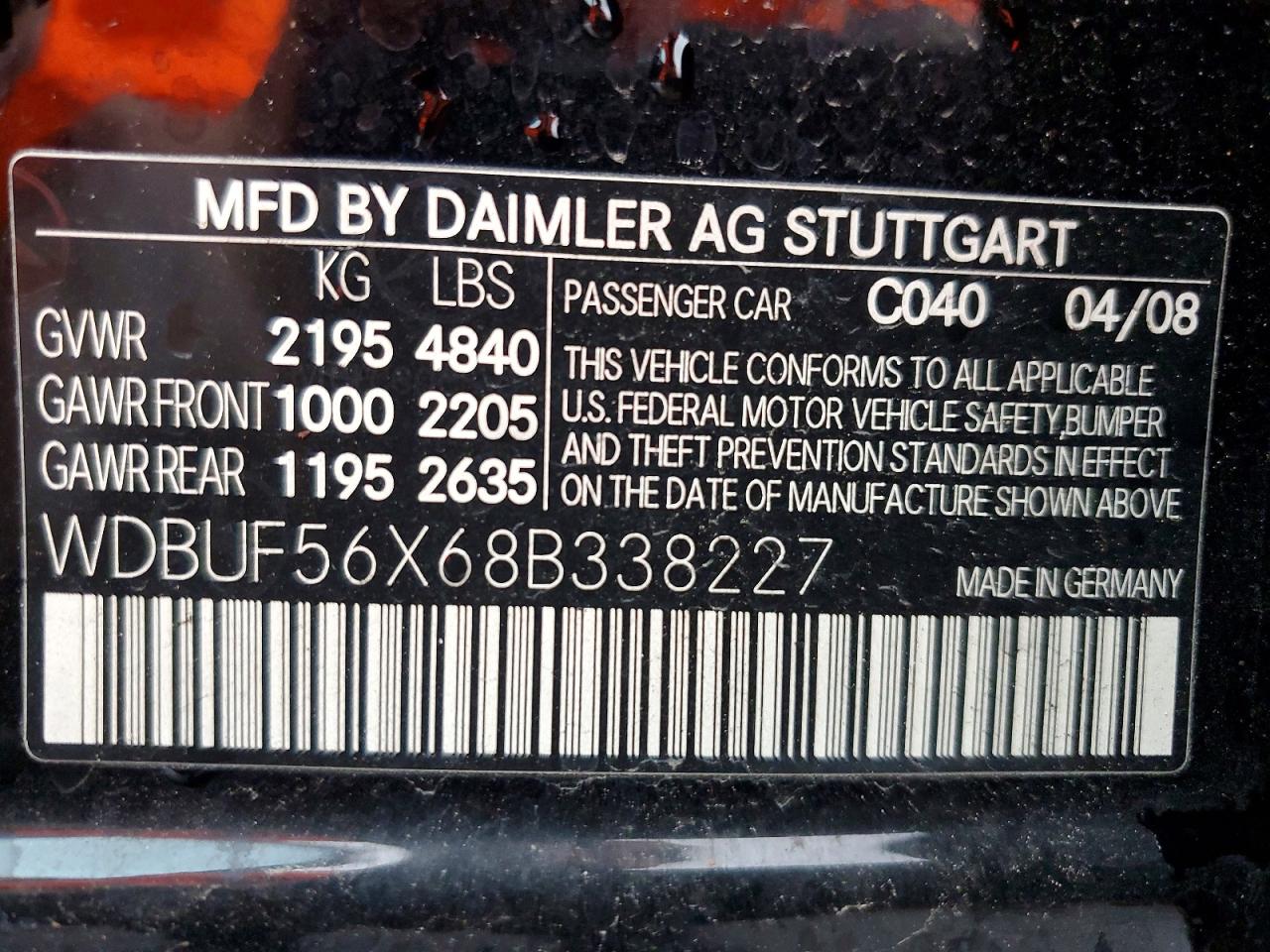 2008 MERCEDES-BENZ E 350 photo 12