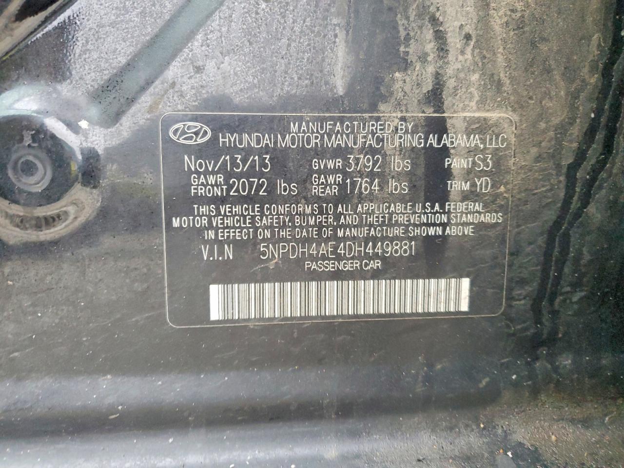 2013 HYUNDAI ELANTRA GLS photo 49