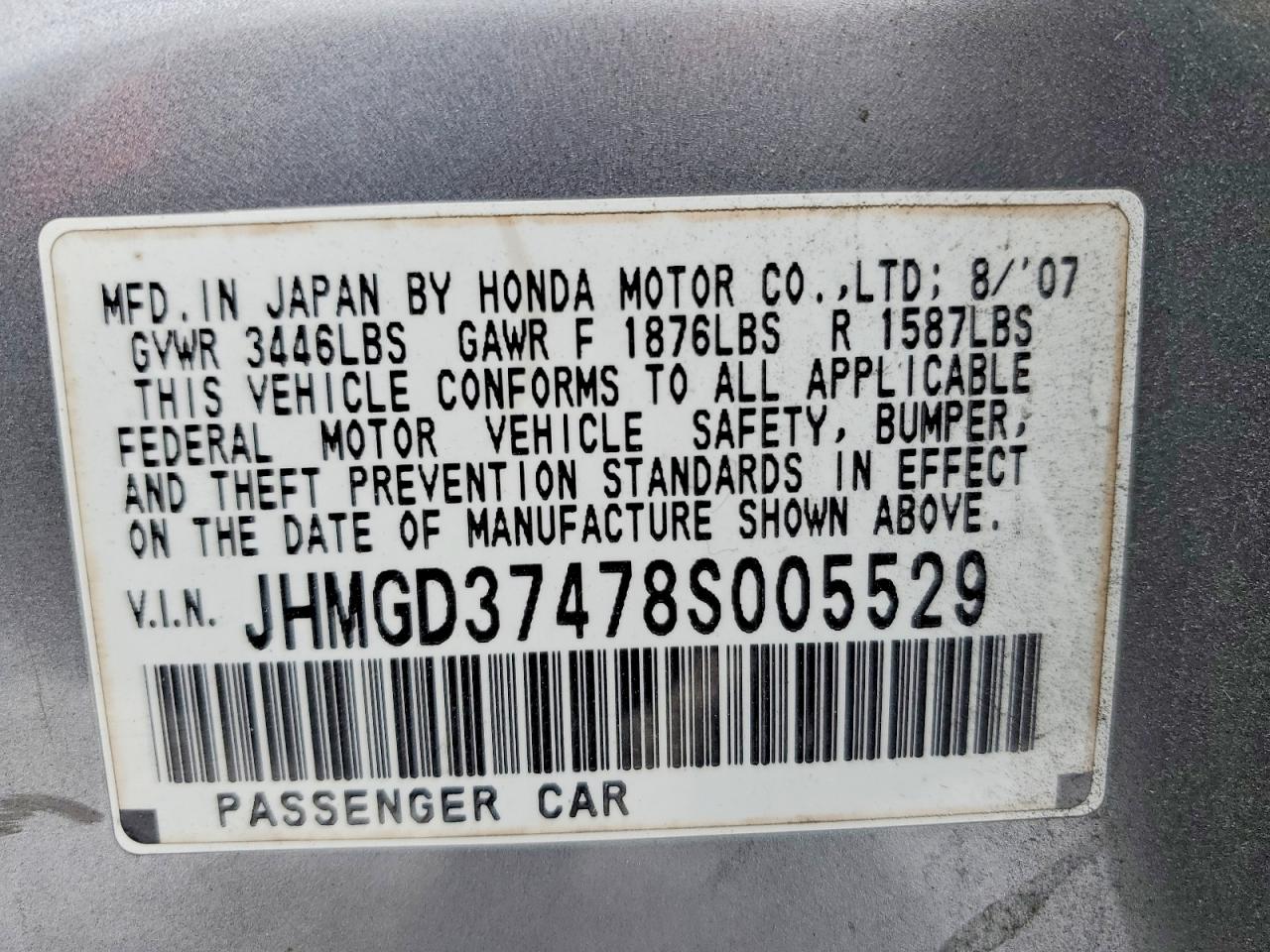 2008 HONDA FIT photo 12