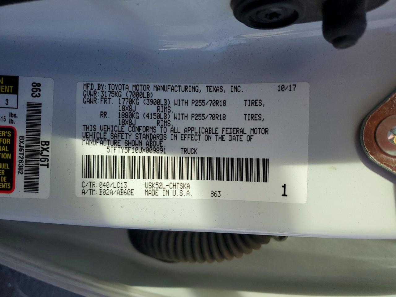 2018 TOYOTA TUNDRA DOUBLE CAB SR photo 12
