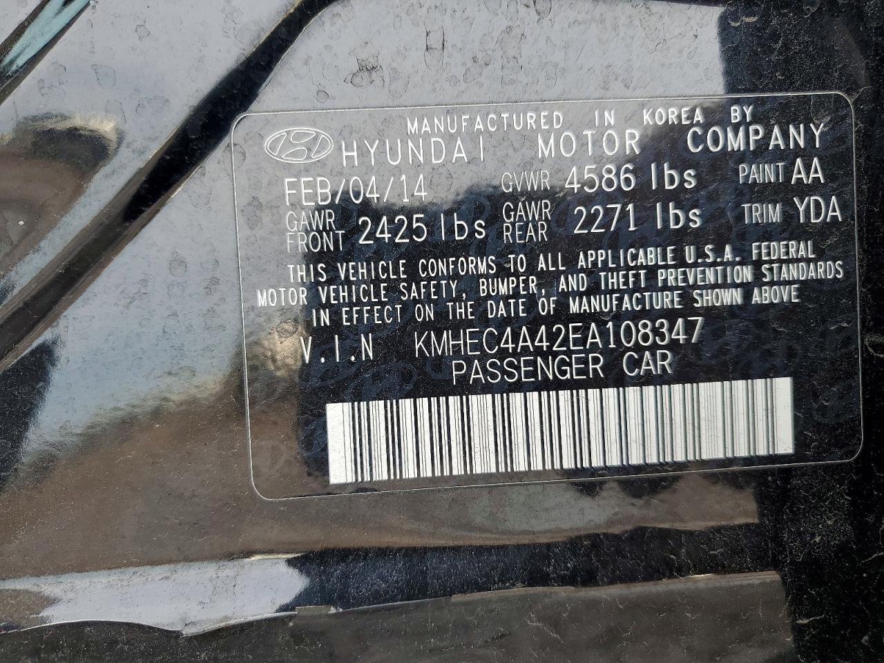 2014 HYUNDAI SONATA HYBRID photo 12