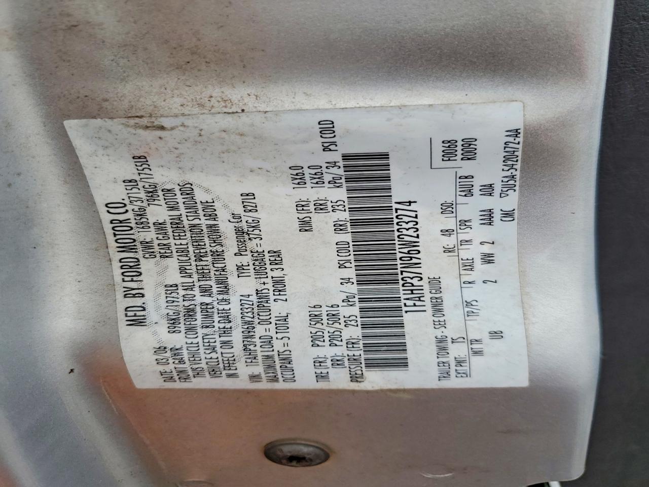 2006 FORD FOCUS ZX5 photo 25