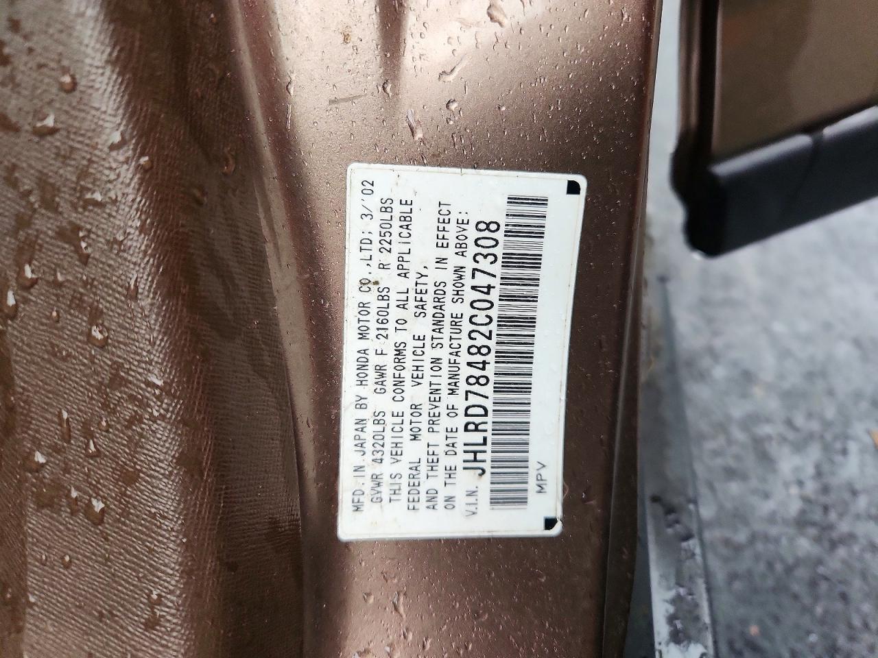 2002 HONDA CR-V LX photo 14