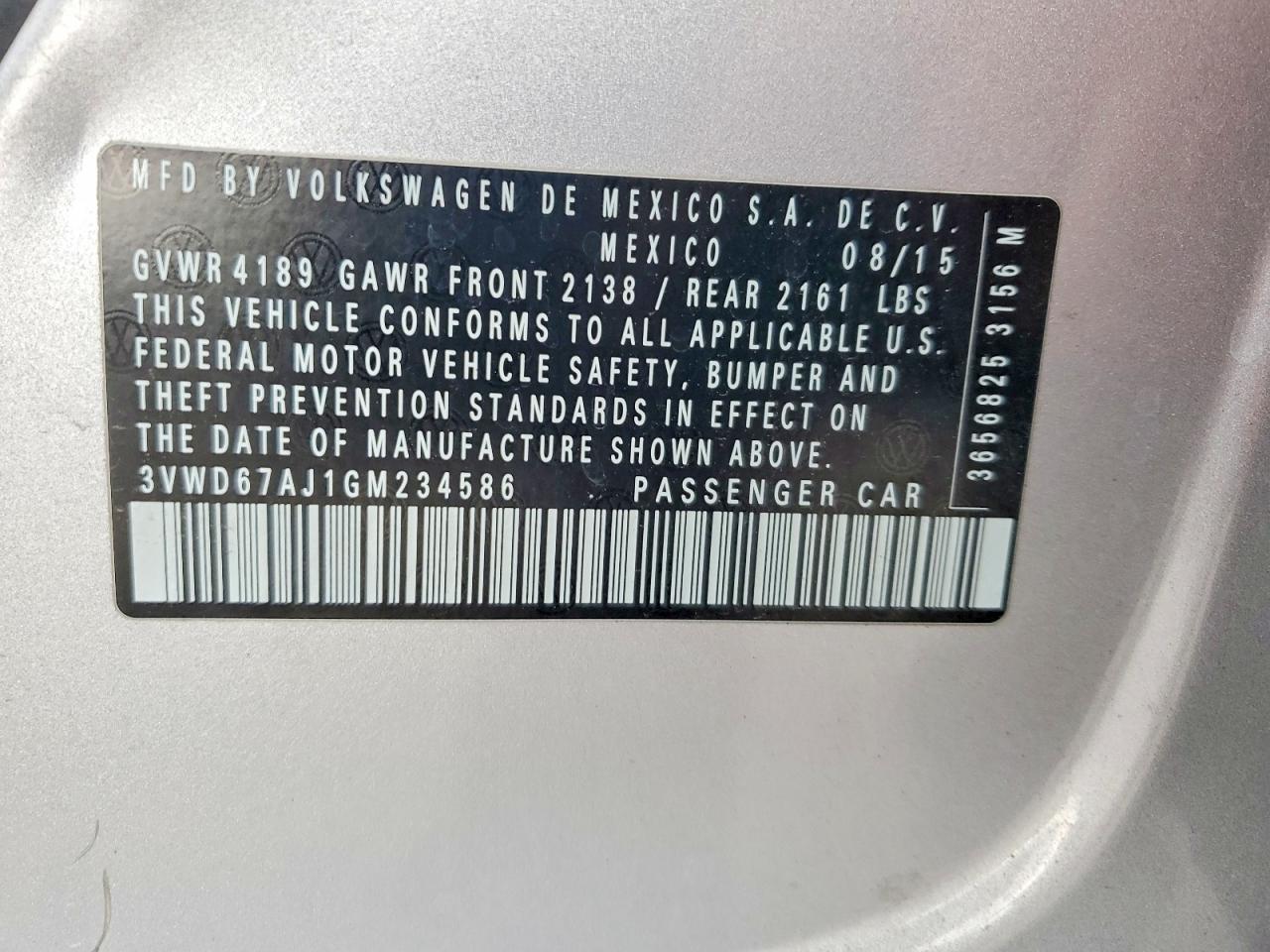 2016 VOLKSWAGEN JETTA SE photo 12