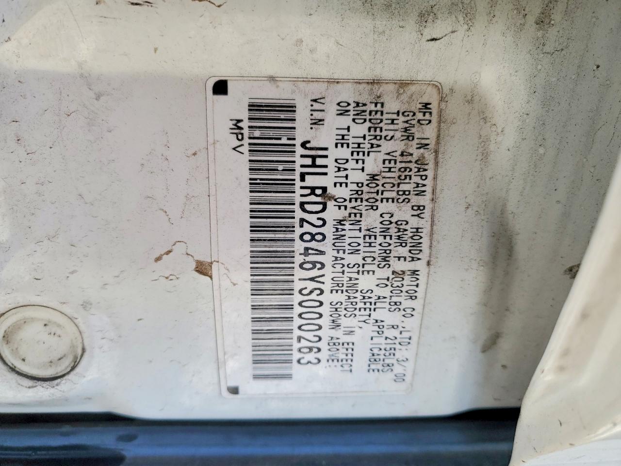 2000 HONDA CR-V photo 14