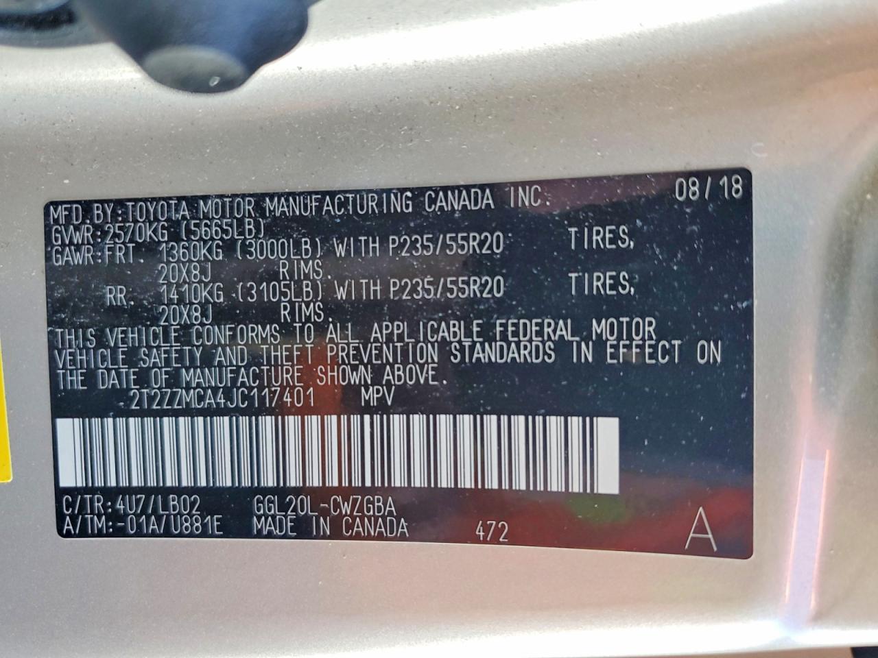 2018 LEXUS RX 350 BASE photo 14