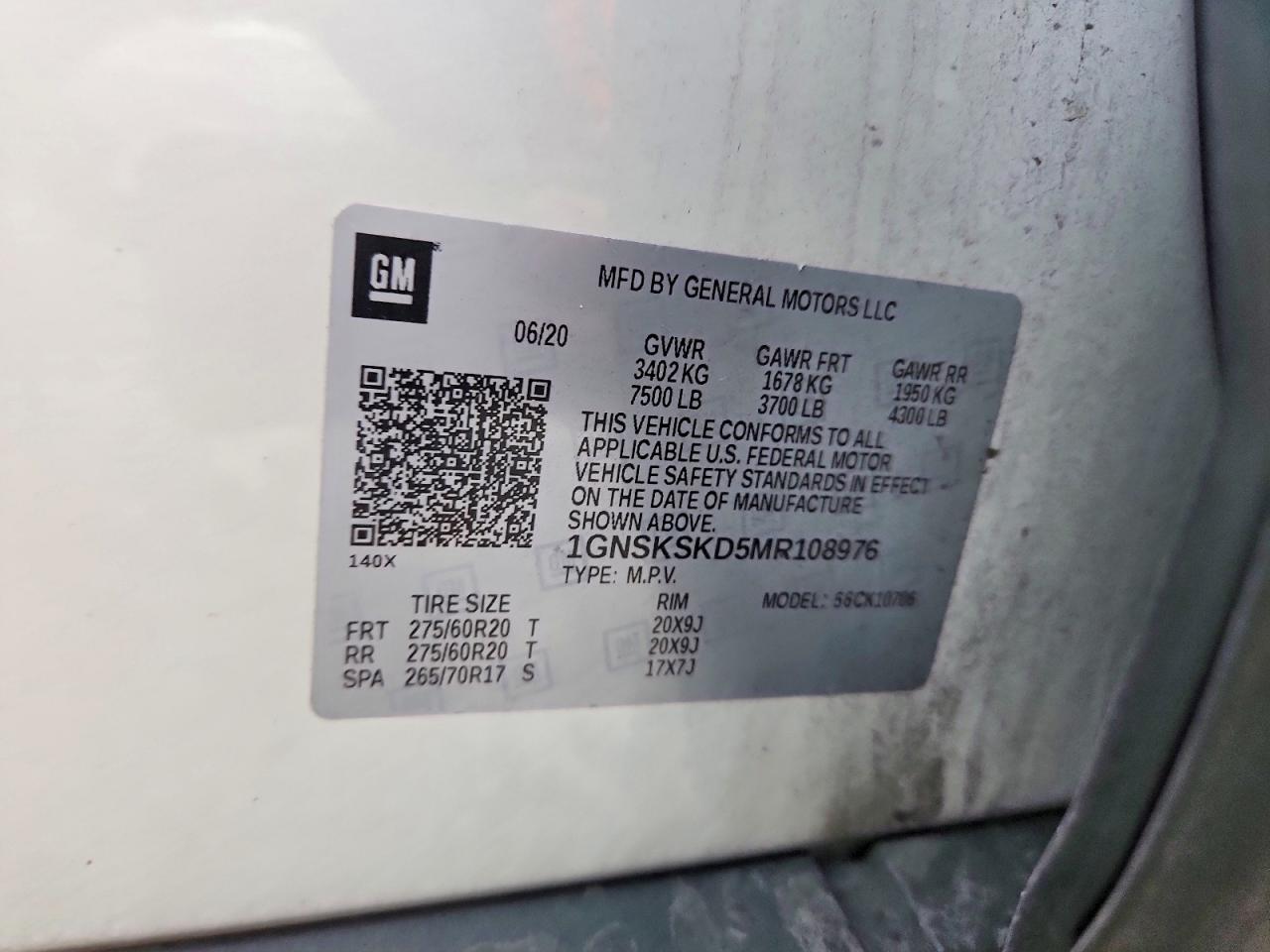 2021 CHEVROLET TAHOE K1500 PREMIER photo 13
