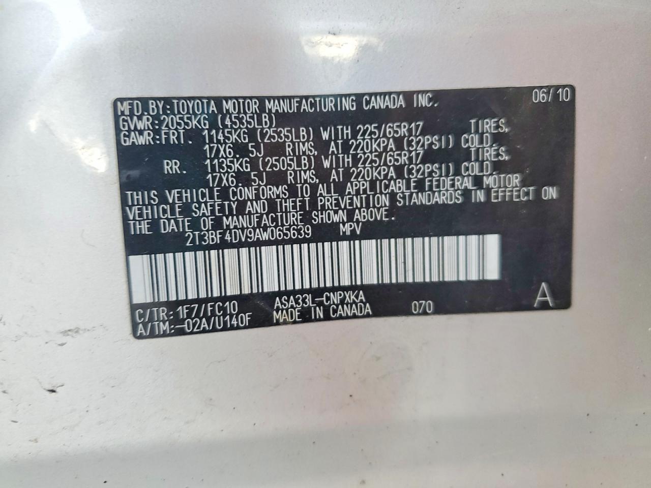 2010 TOYOTA RAV4 photo 13