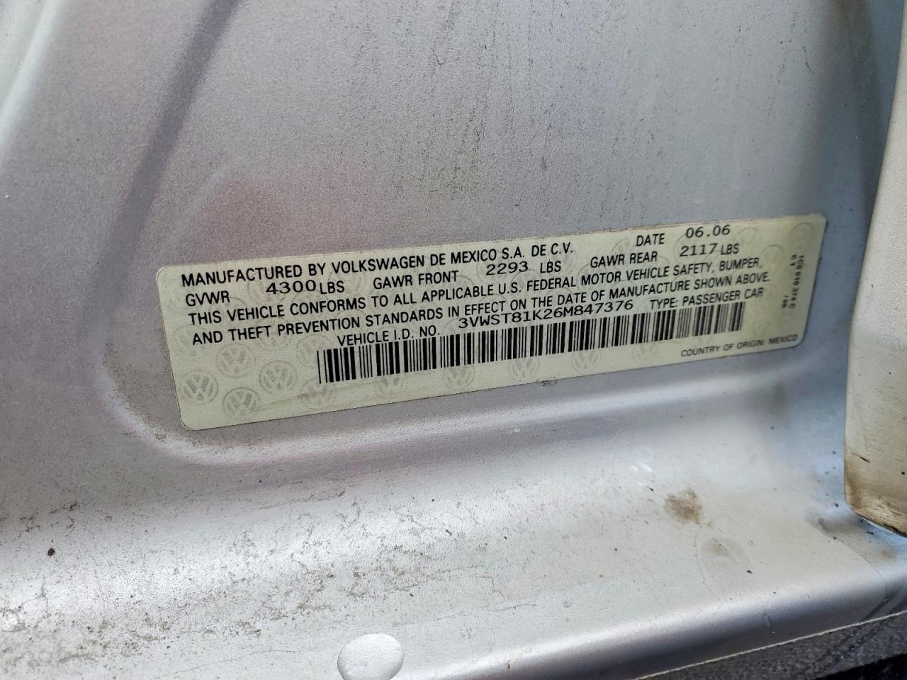 2006 VOLKSWAGEN JETTA TDI OPTION PACKAGE 1 photo 12