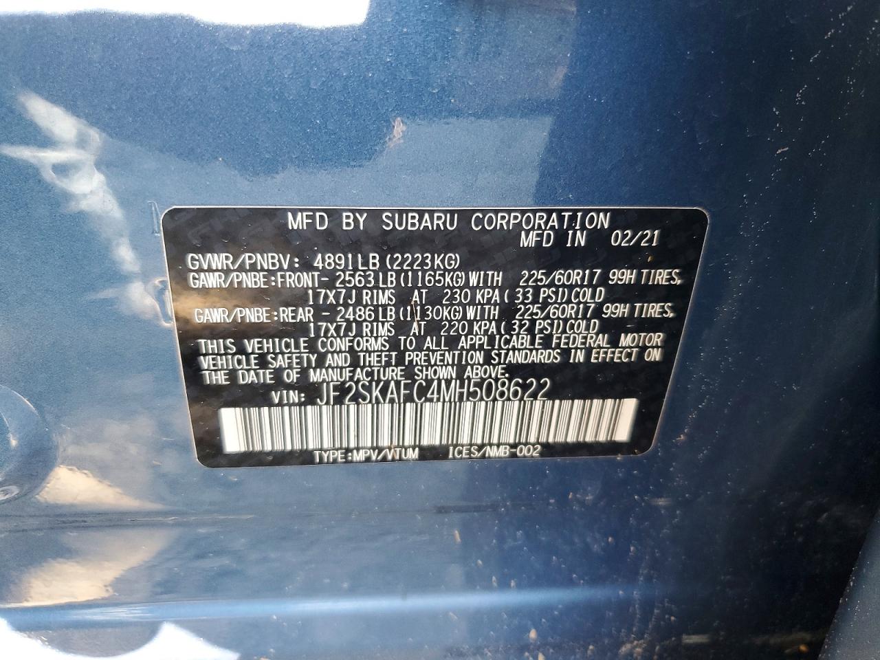 2021 SUBARU FORESTER PREMIUM photo 12