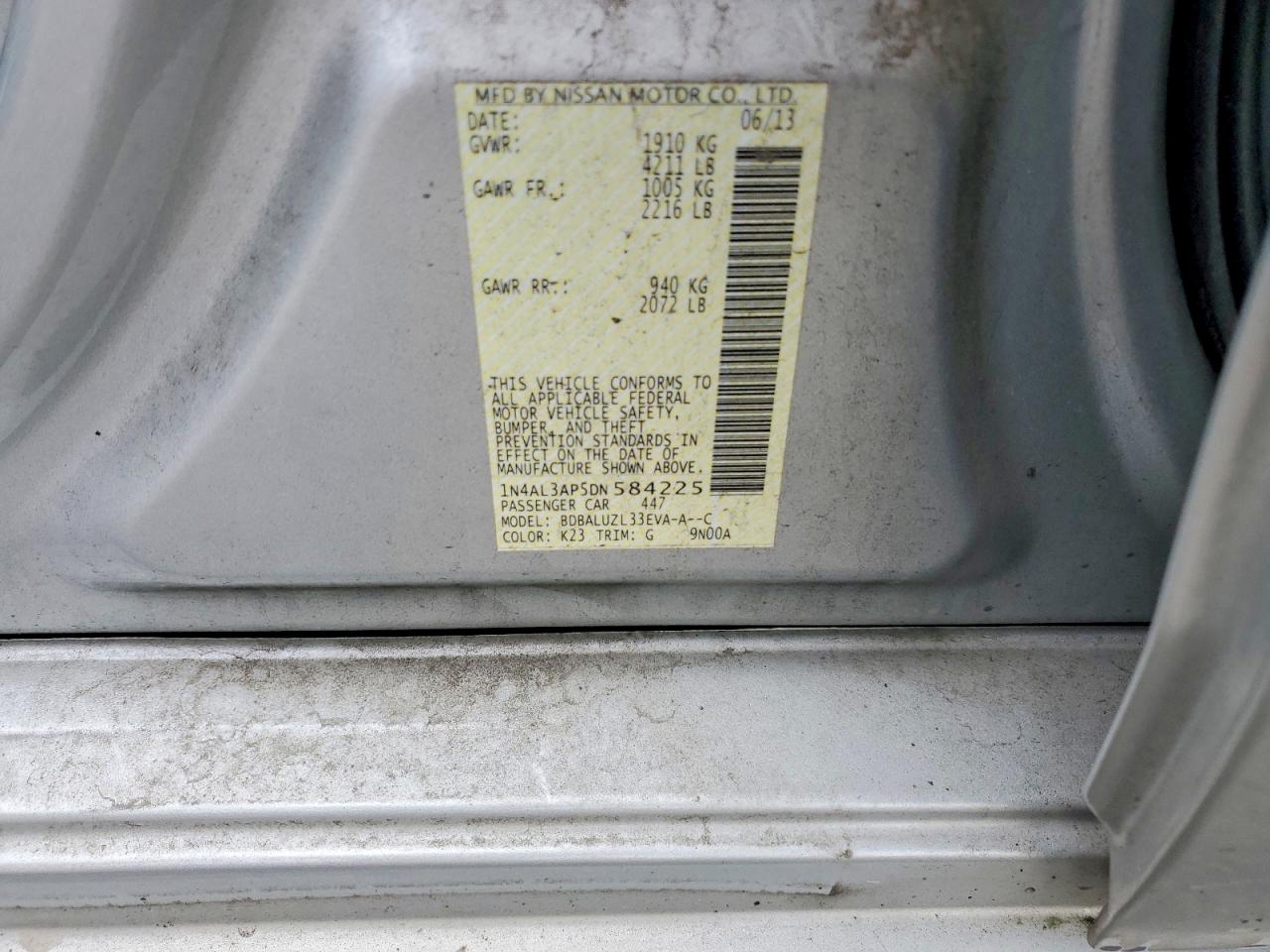 2013 NISSAN ALTIMA 2.5 photo 12