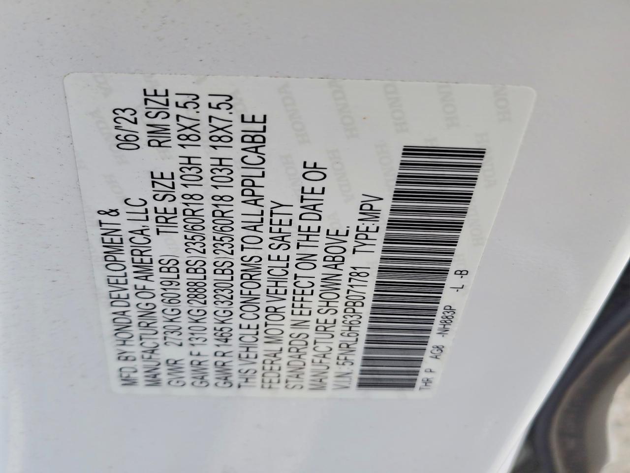 2023 HONDA ODYSSEY EXL photo 13
