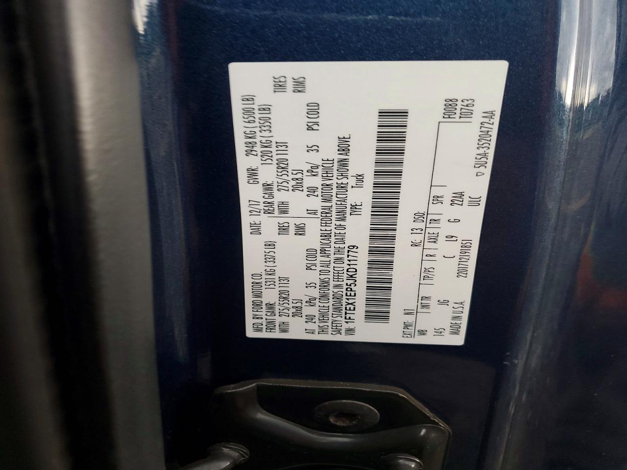 2018 FORD F150 SUPER CAB photo 12
