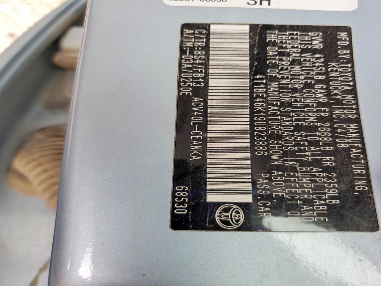 2009 TOYOTA CAMRY BASE photo 12