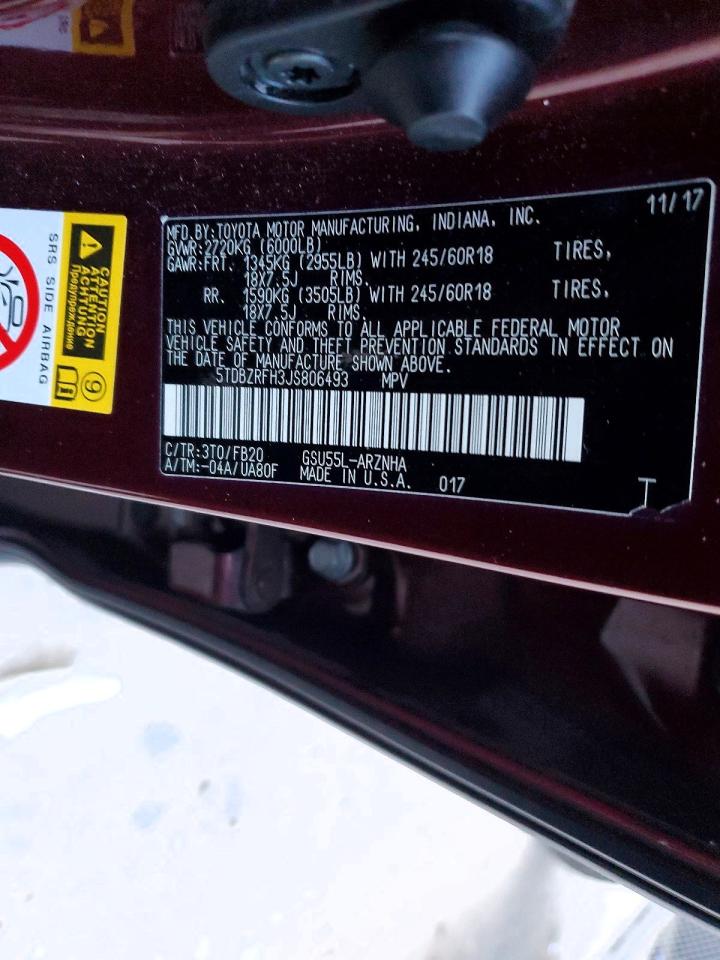 2018 TOYOTA HIGHLANDER LE photo 14