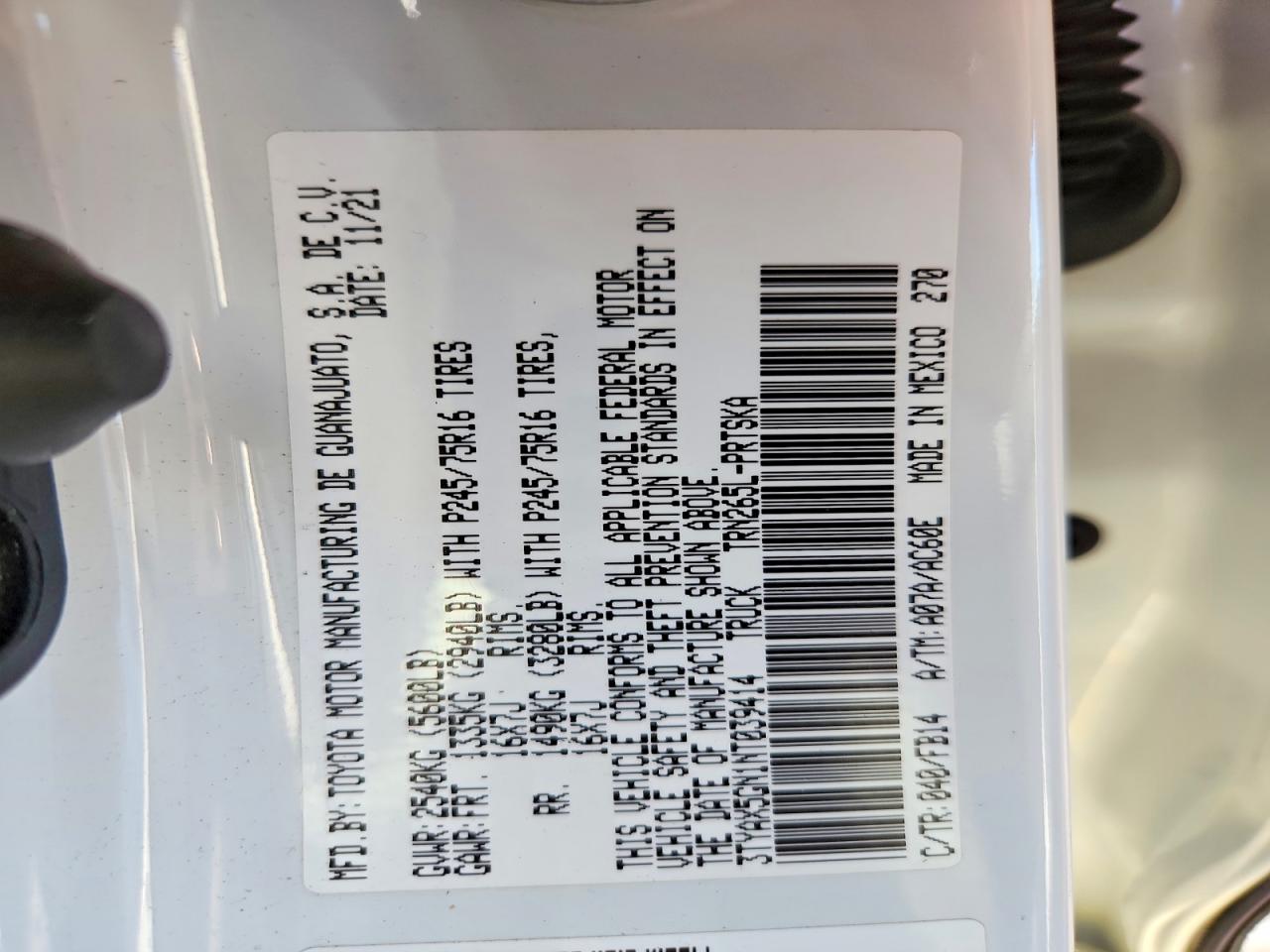 2022 TOYOTA TACOMA DOUBLE CAB photo 12