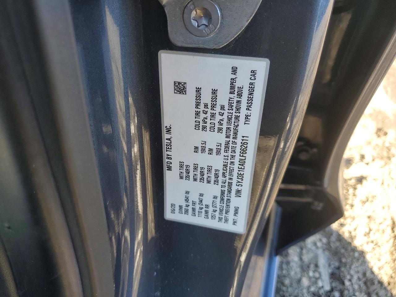 2020 TESLA MODEL 3 photo 12