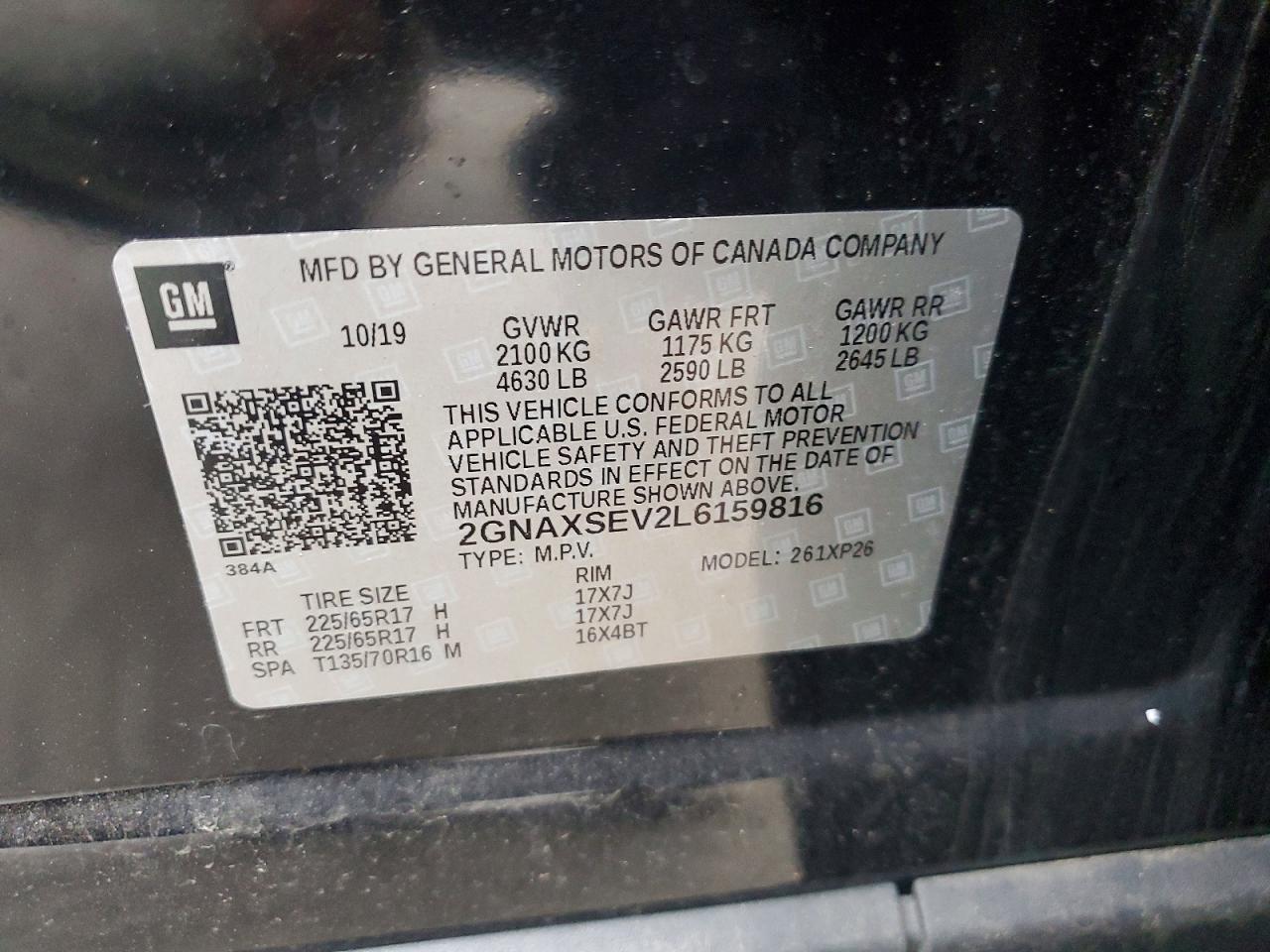 2020 CHEVROLET EQUINOX LS photo 13