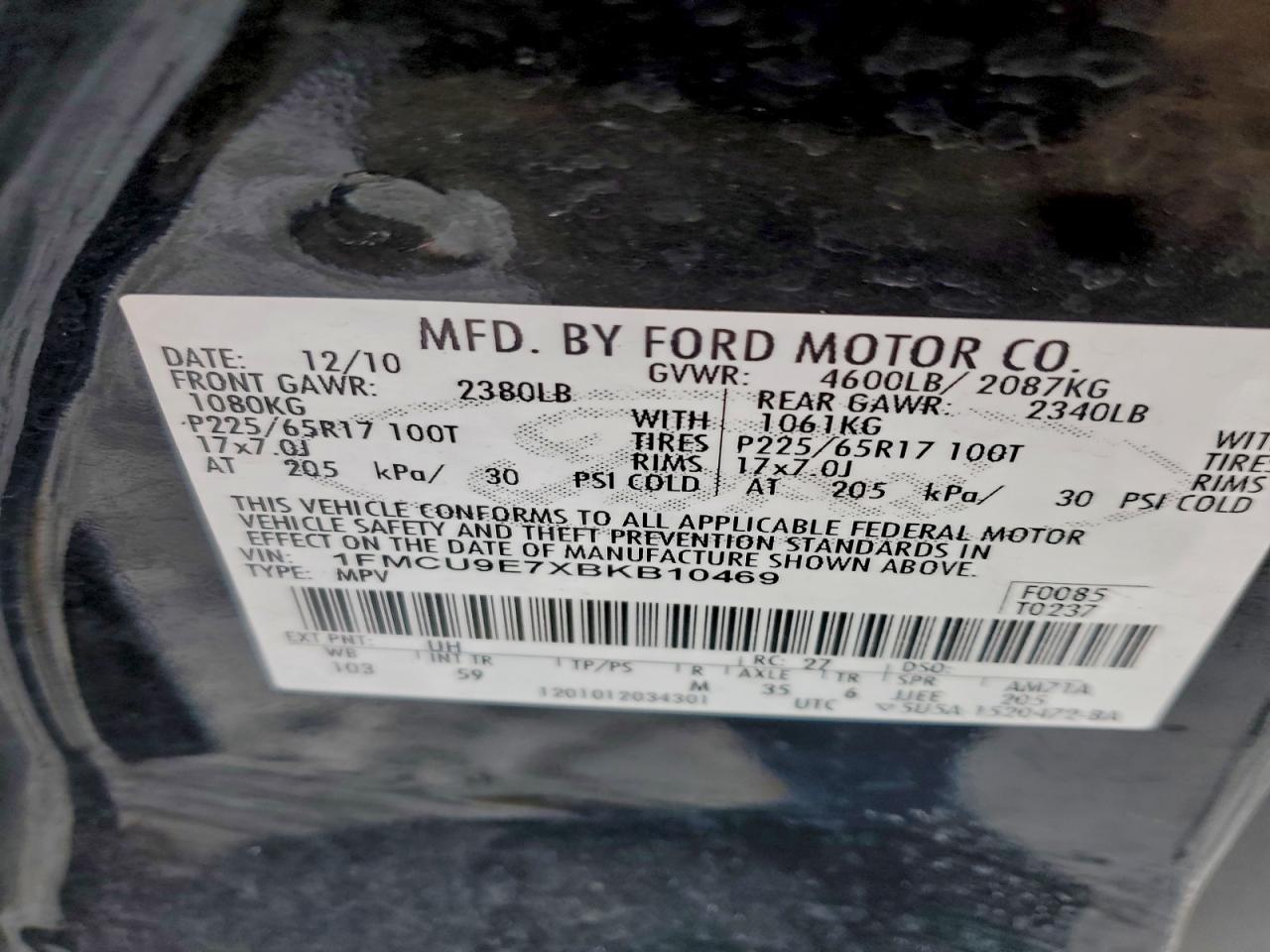 2011 FORD ESCAPE LIMITED photo 13