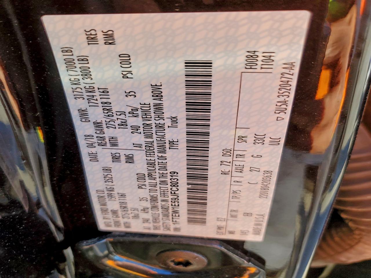 2018 FORD F150 SUPERCREW photo 12