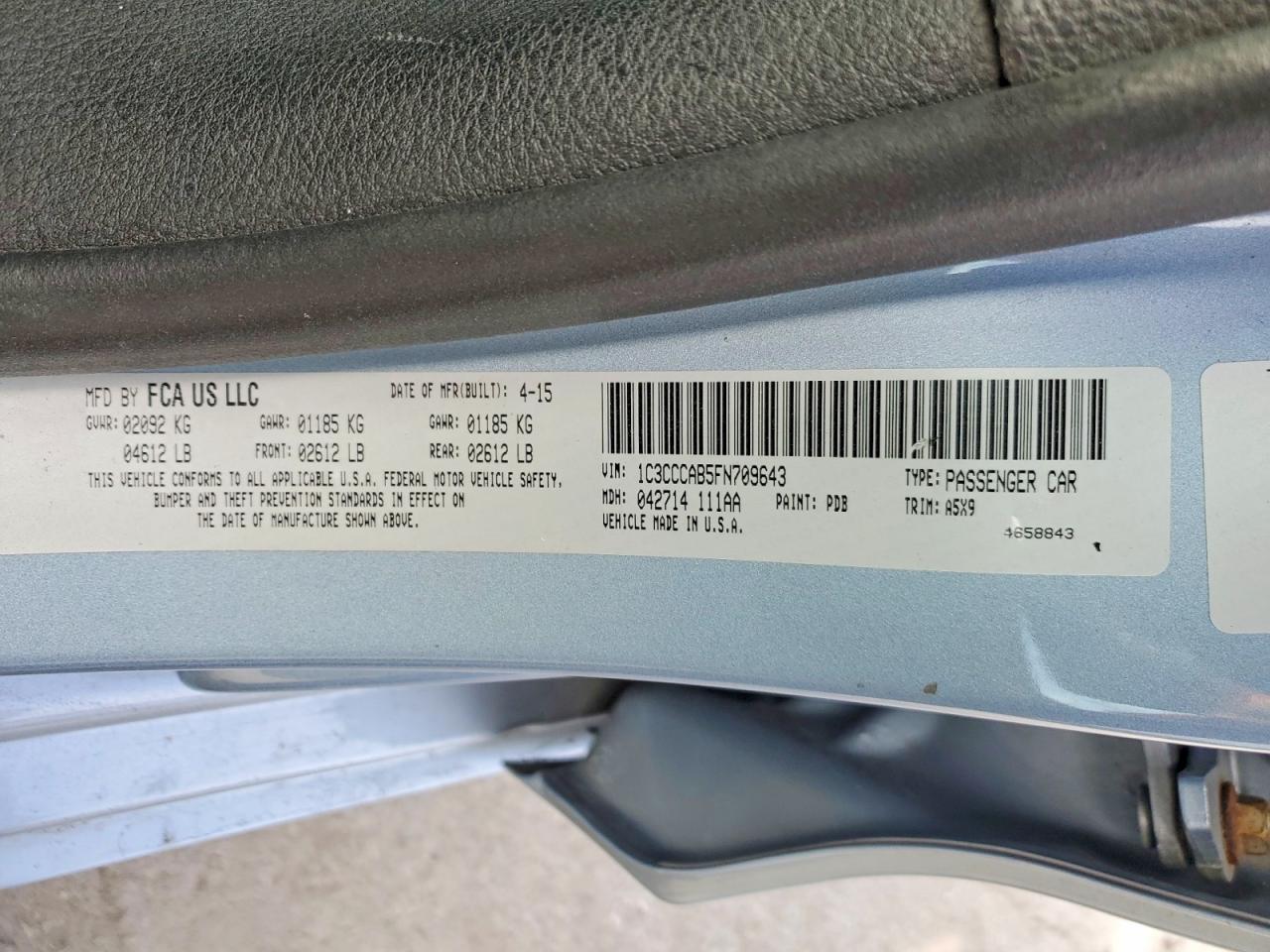 2015 CHRYSLER 200 LIMITED photo 13