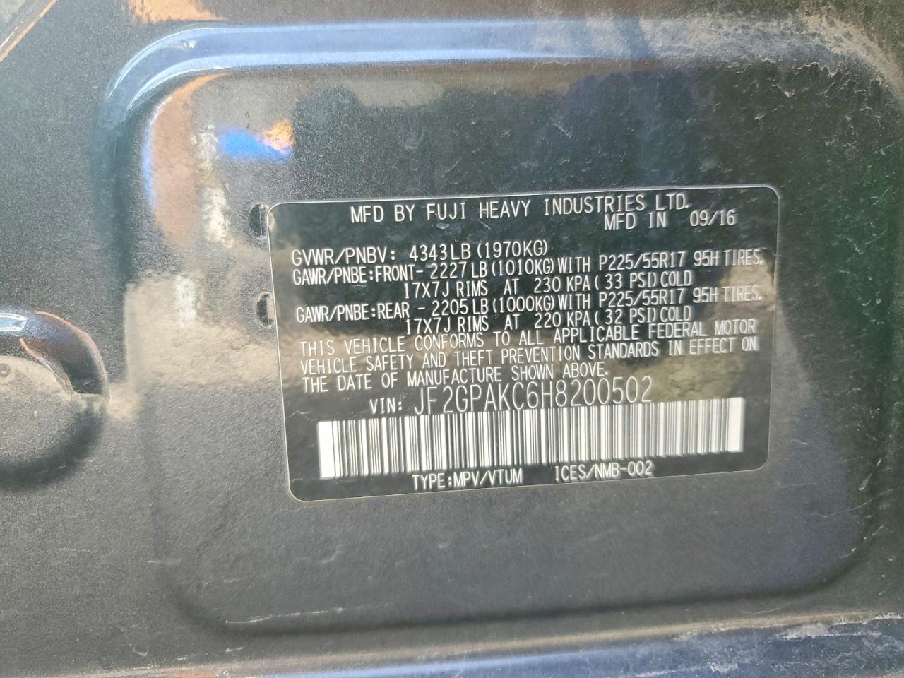 2017 SUBARU CROSSTREK LIMITED photo 13