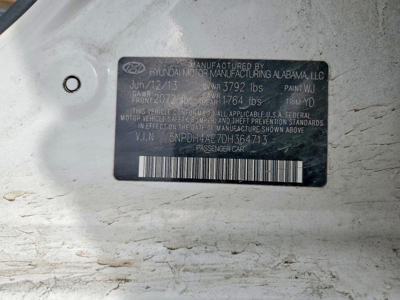 2013 HYUNDAI ELANTRA GLS photo 12