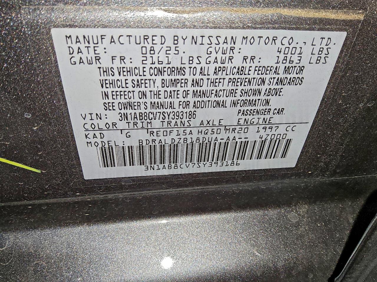 2025 NISSAN SENTRA SV photo 12