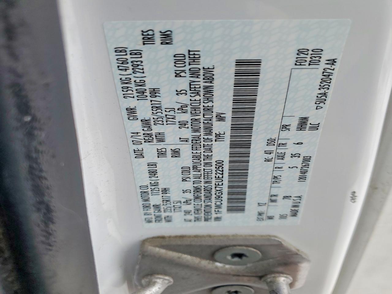 2014 FORD ESCAPE SE photo 12