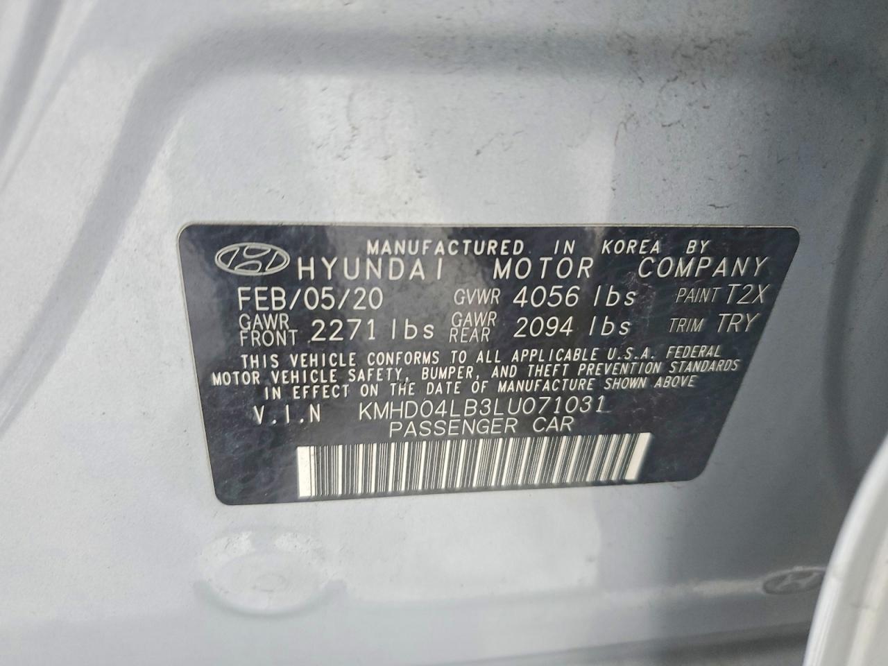 2020 HYUNDAI ELANTRA SPORT photo 12