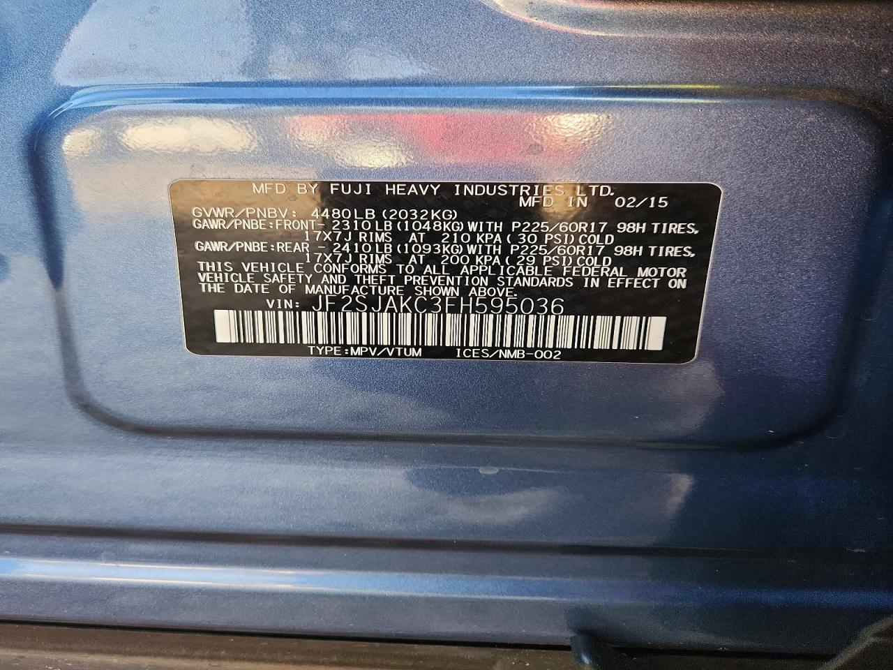 2015 SUBARU FORESTER 2.5I LIMITED photo 13