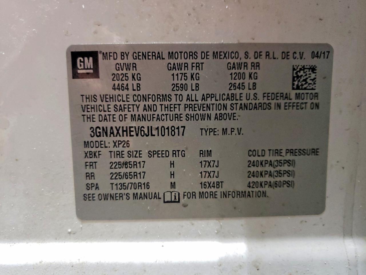 2018 CHEVROLET EQUINOX LS photo 14