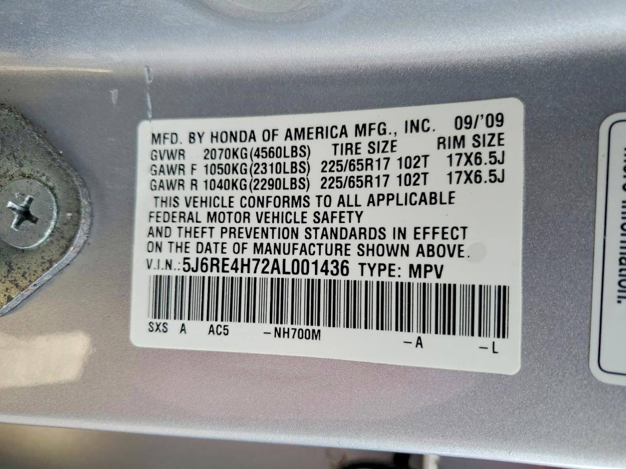 2010 HONDA CR-V EXL photo 14