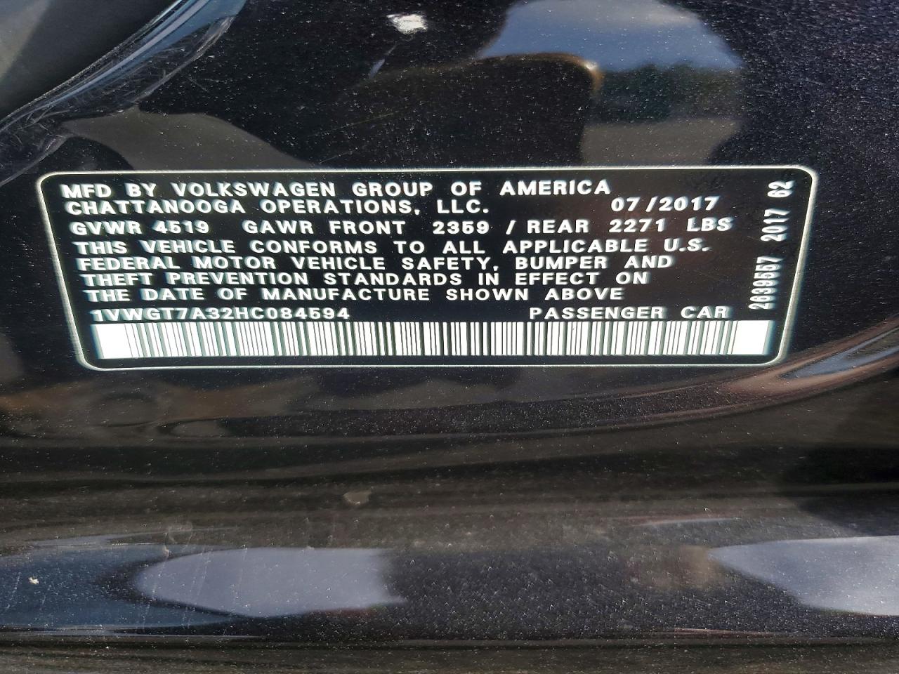 2017 VOLKSWAGEN PASSAT SE photo 13