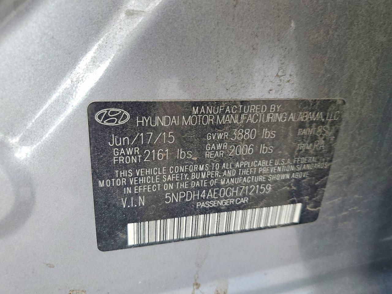 2016 HYUNDAI ELANTRA SE photo 13