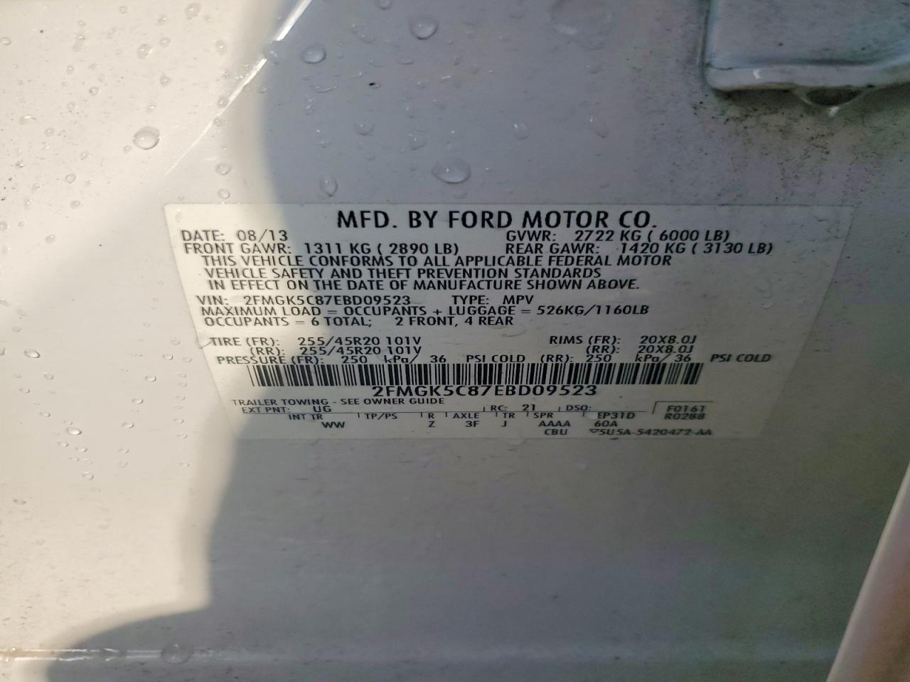 2014 FORD FLEX SEL photo 13