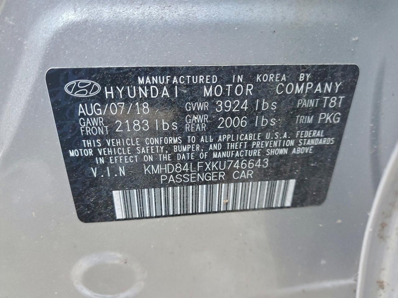 2019 HYUNDAI ELANTRA SEL photo 12