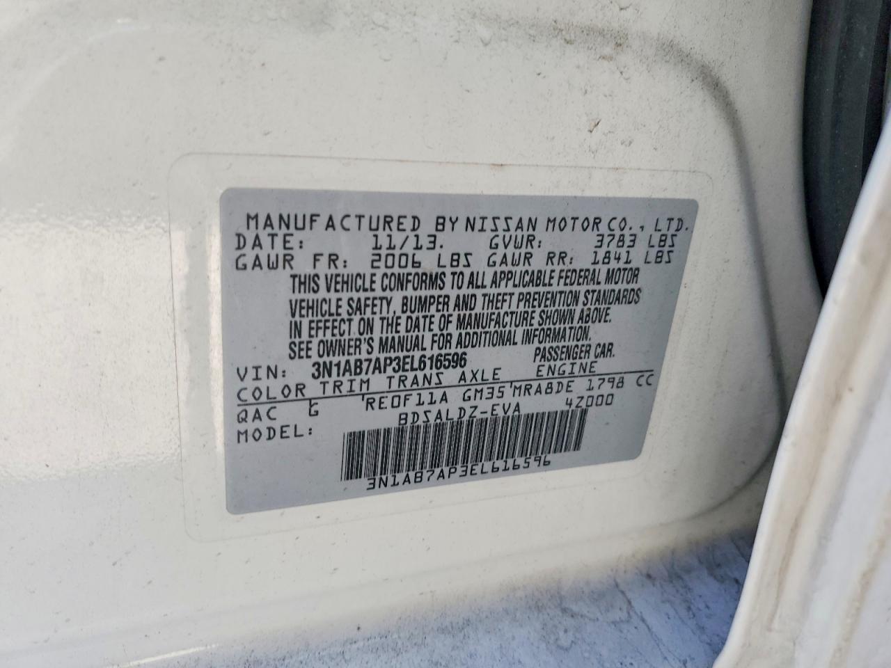2014 NISSAN SENTRA S photo 13