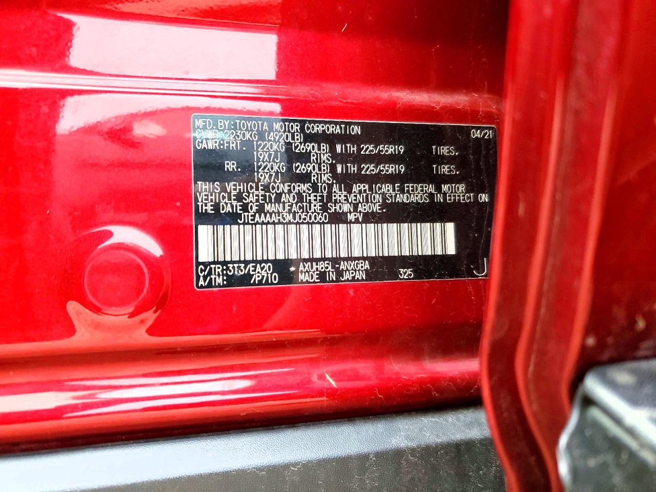 2021 TOYOTA VENZA LE photo 13
