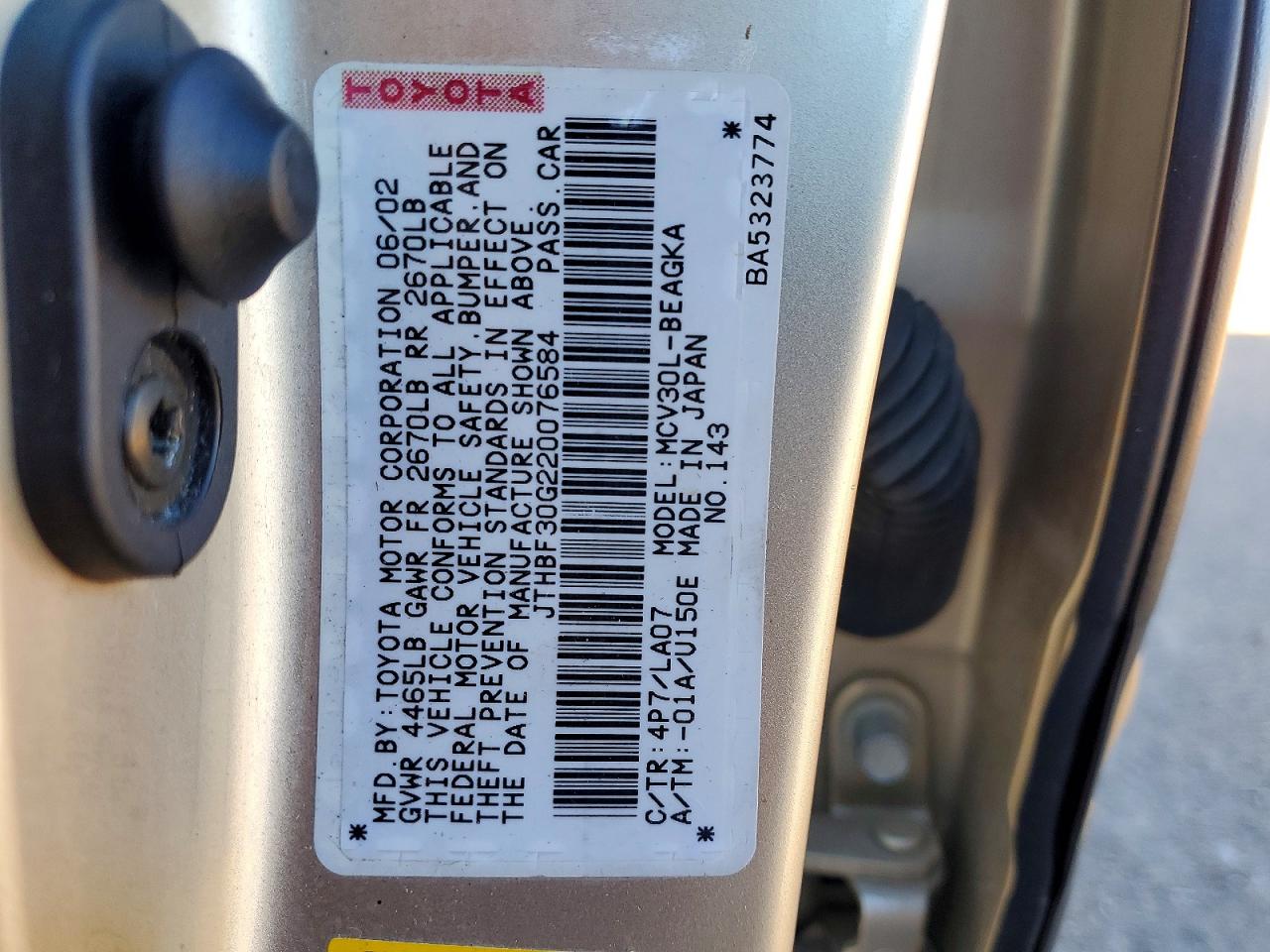 2002 LEXUS ES 300 photo 12