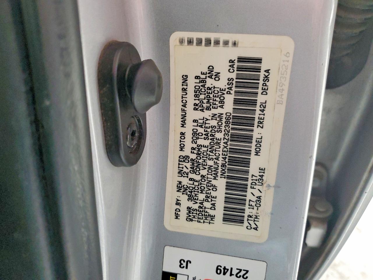 2010 TOYOTA COROLLA BASE photo 23