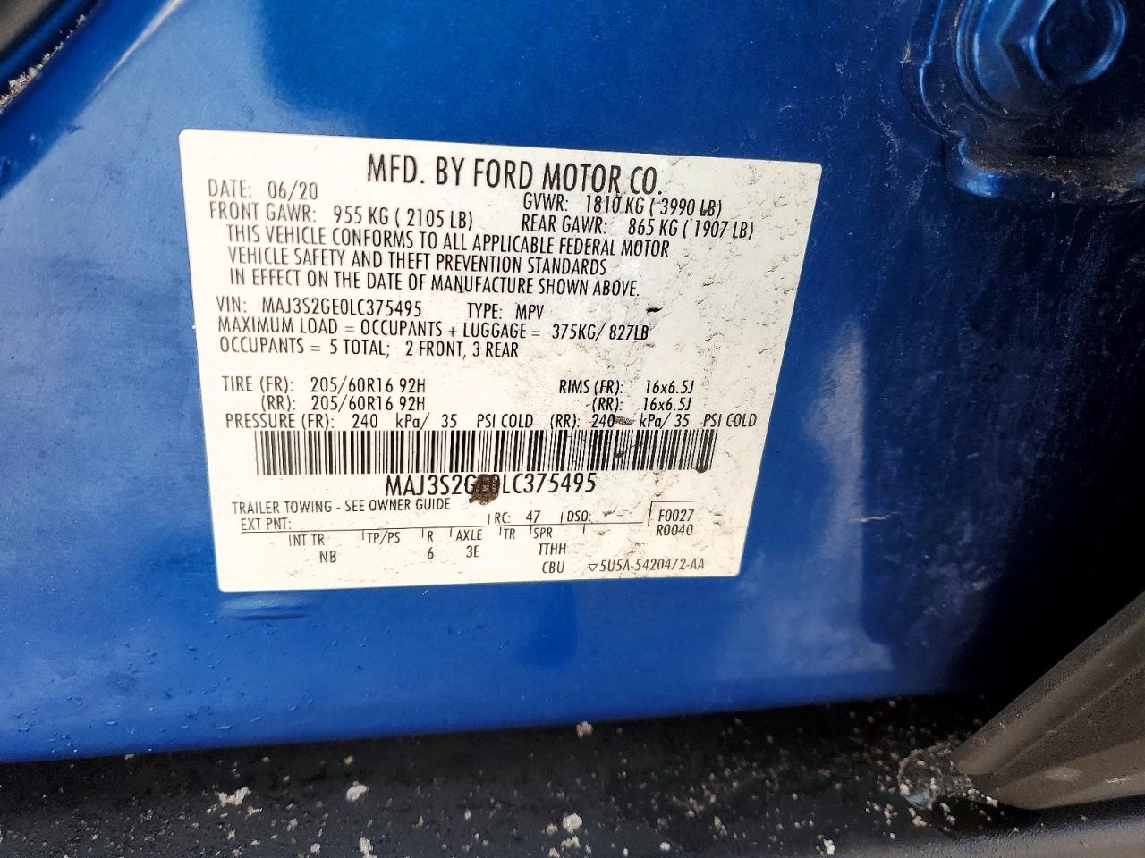 2020 FORD ECOSPORT SE photo 13