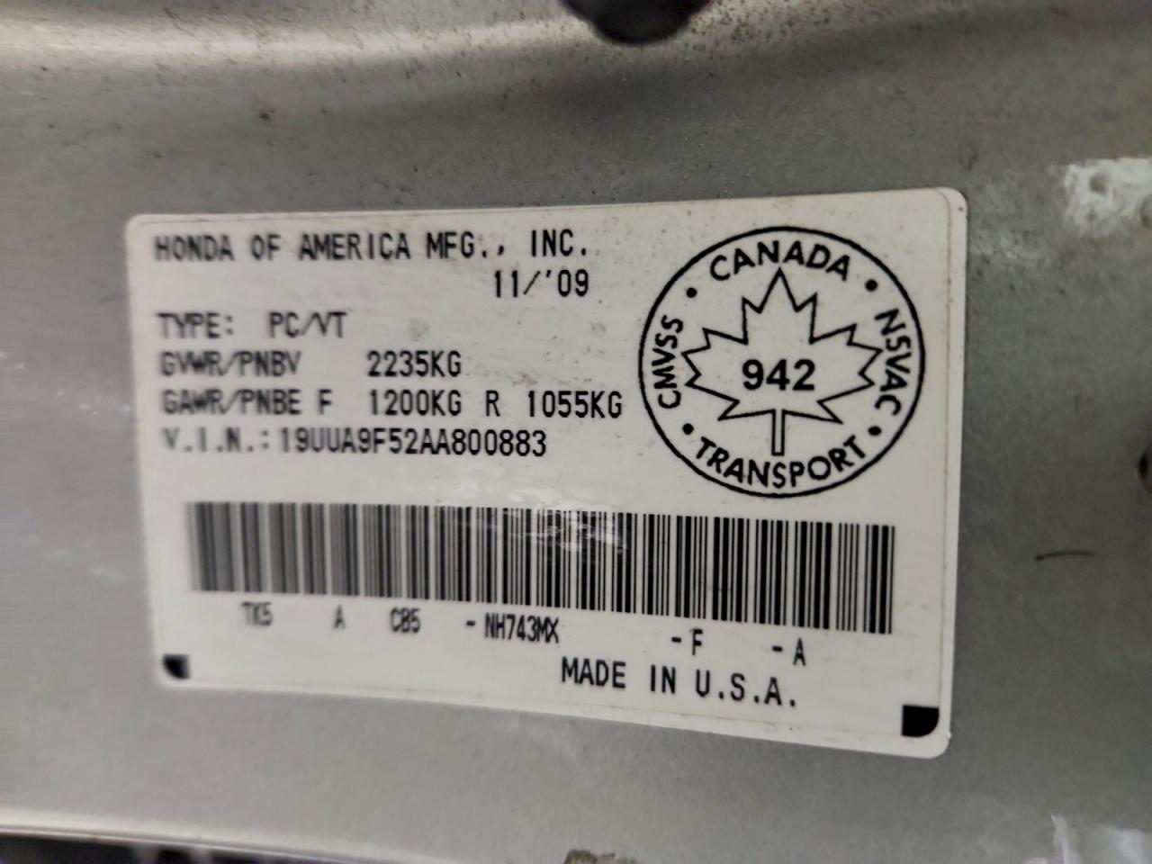 2010 ACURA TL photo 34