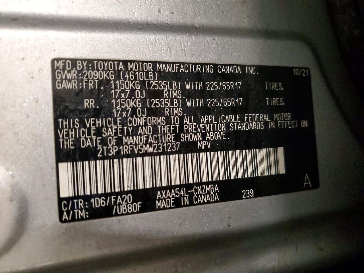 2021 TOYOTA RAV4 XLE photo 13