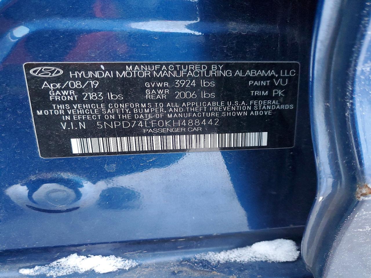 2019 HYUNDAI ELANTRA SE photo 12