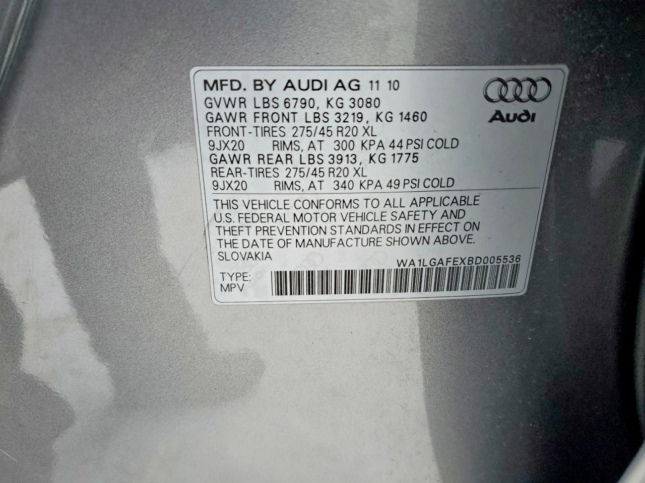 2011 AUDI Q7 PREMIUM PLUS photo 13
