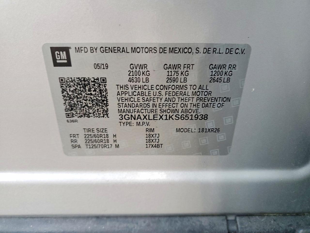 2019 CHEVROLET EQUINOX LT photo 13