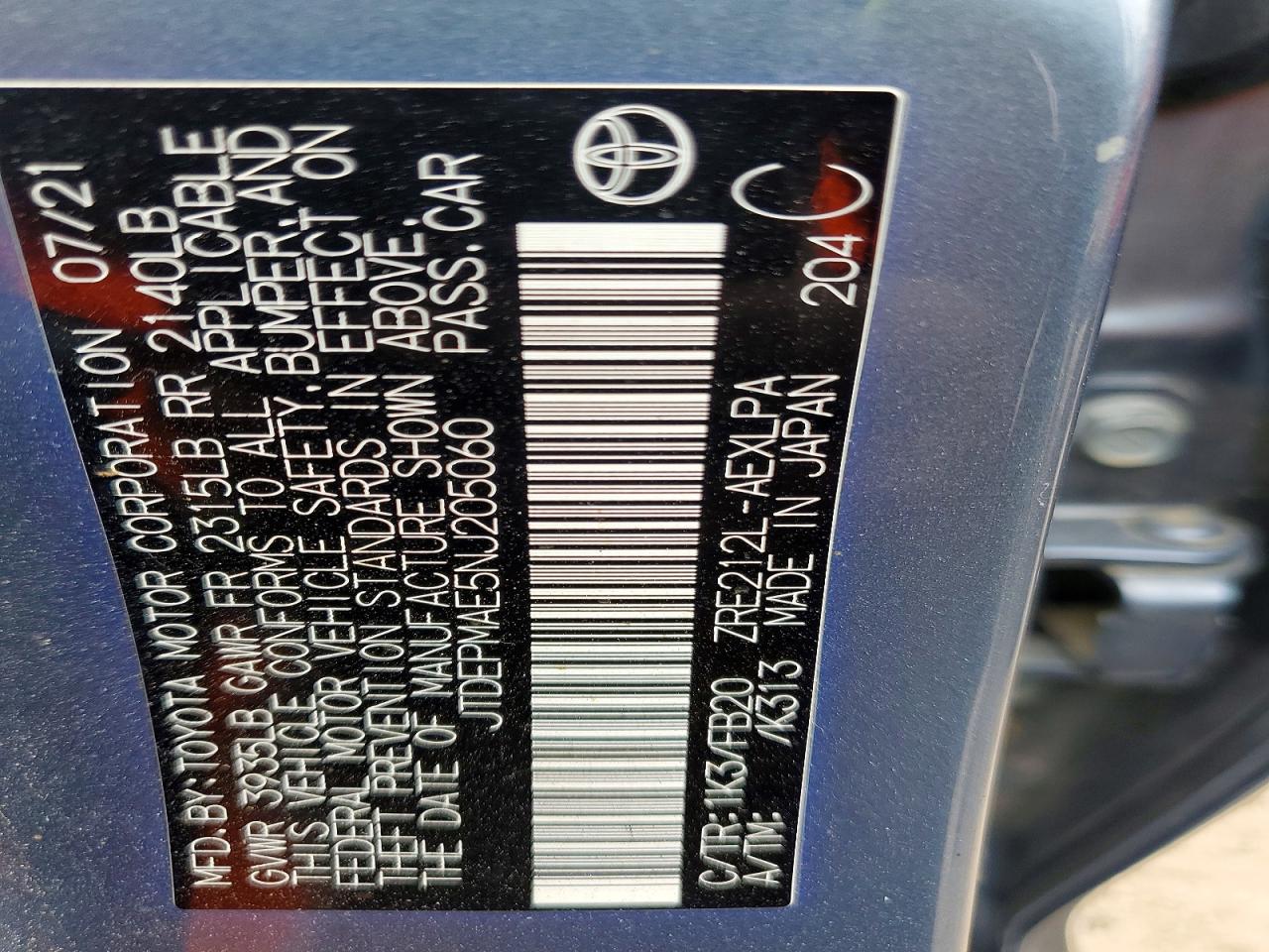 2022 TOYOTA COROLLA LE photo 12