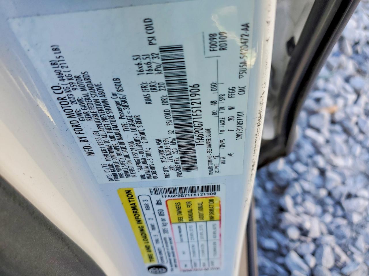 2015 FORD FUSION S photo 12